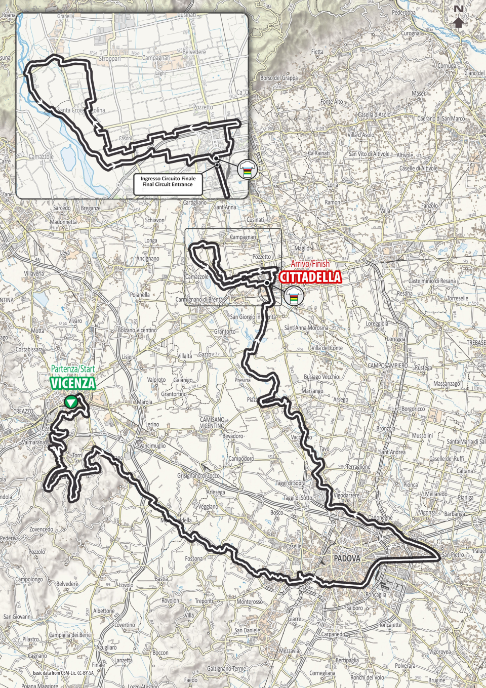 2022 Gravel World Championship Course Map