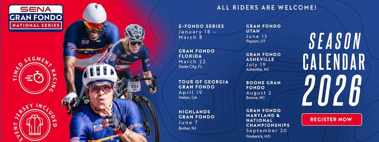 2026 SENA Gran Fondo National Series Calendar