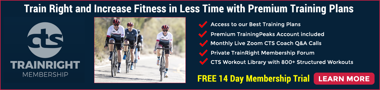 Become a Stronger, Fitter Cyclist Faster, with CTS TrainRight Membership - 14 day FREE Trial!