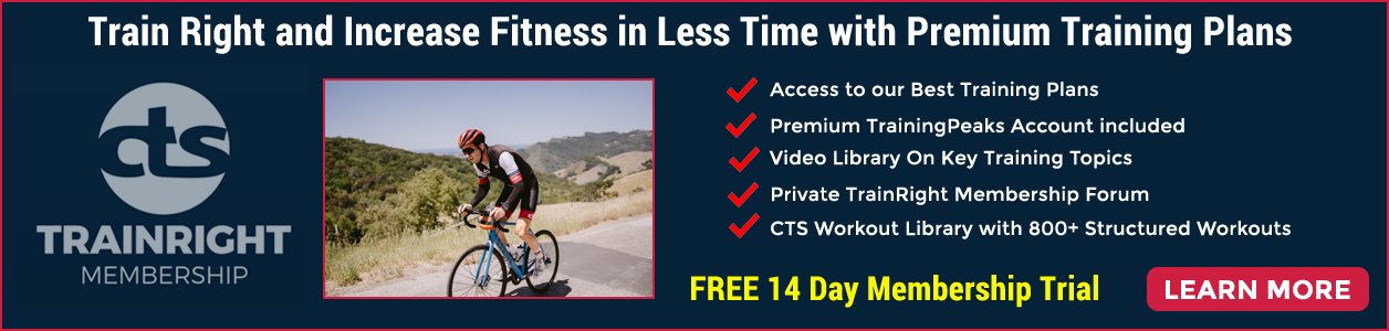 Become a Stronger, Fitter Cyclist Faster, with CTS TrainRight Membership - 14 day FREE Trial!